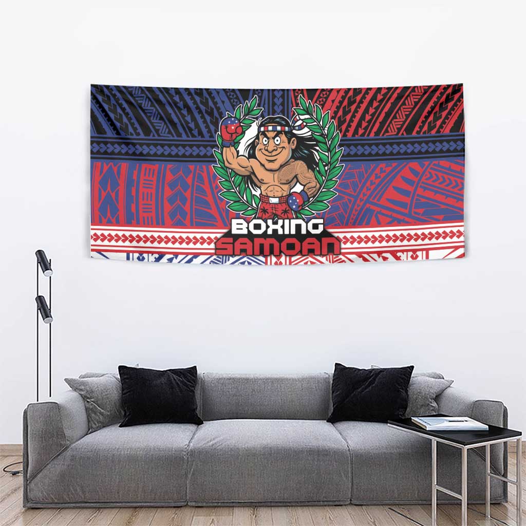Samoa Boxing Tapestry Samoan Boxer Funny Style DT05 - Polynesian Pride