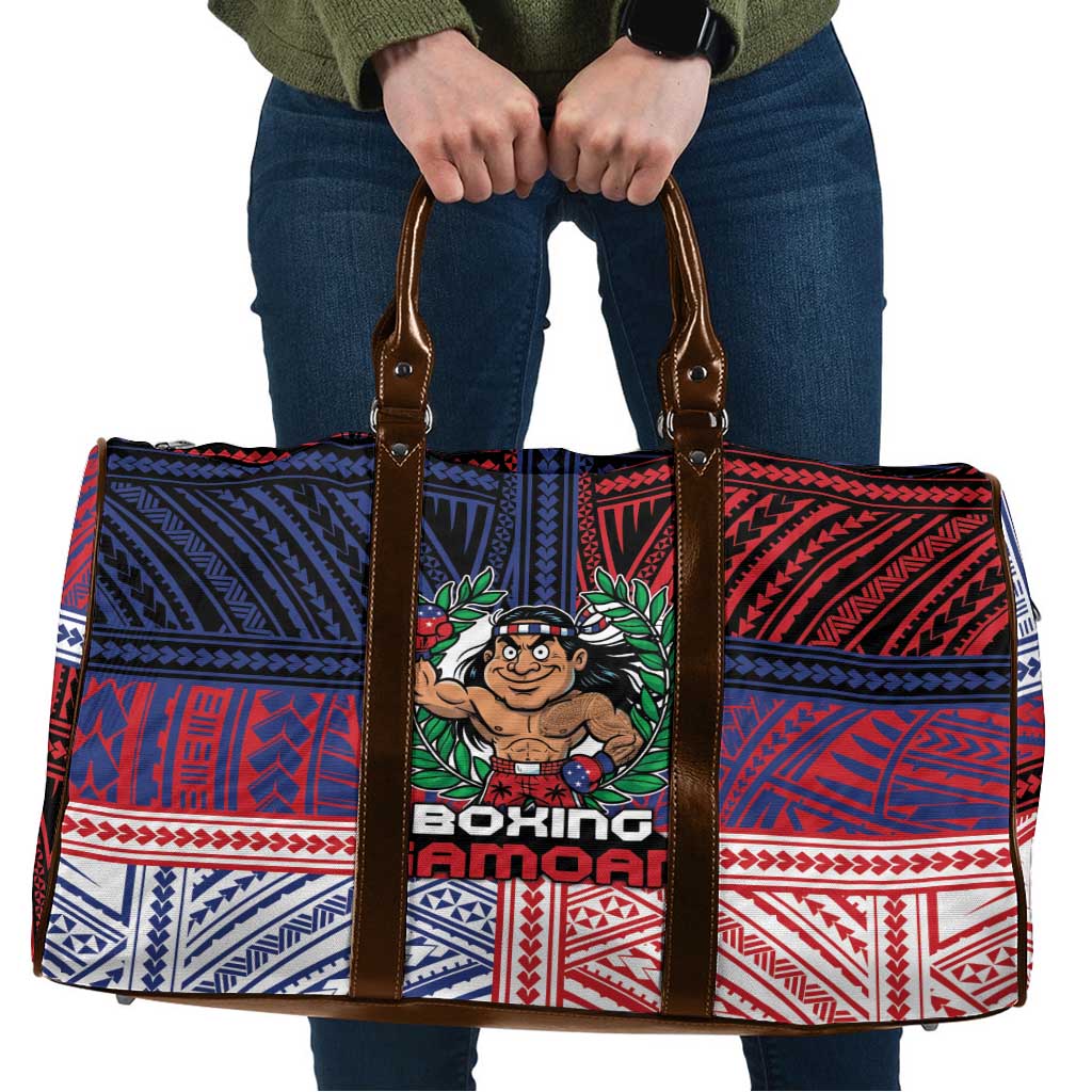 Samoa Boxing Travel Bag Samoan Boxer Funny Style DT05 Red - Polynesian Pride