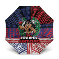 Samoa Boxing Umbrella Samoan Boxer Funny Style DT05 One Size Folded 11.42 inch Opened Diameter 37.4 inch Red - Polynesian Pride