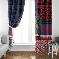 Samoa Boxing Window Curtain Samoan Boxer Funny Style DT05 - Polynesian Pride