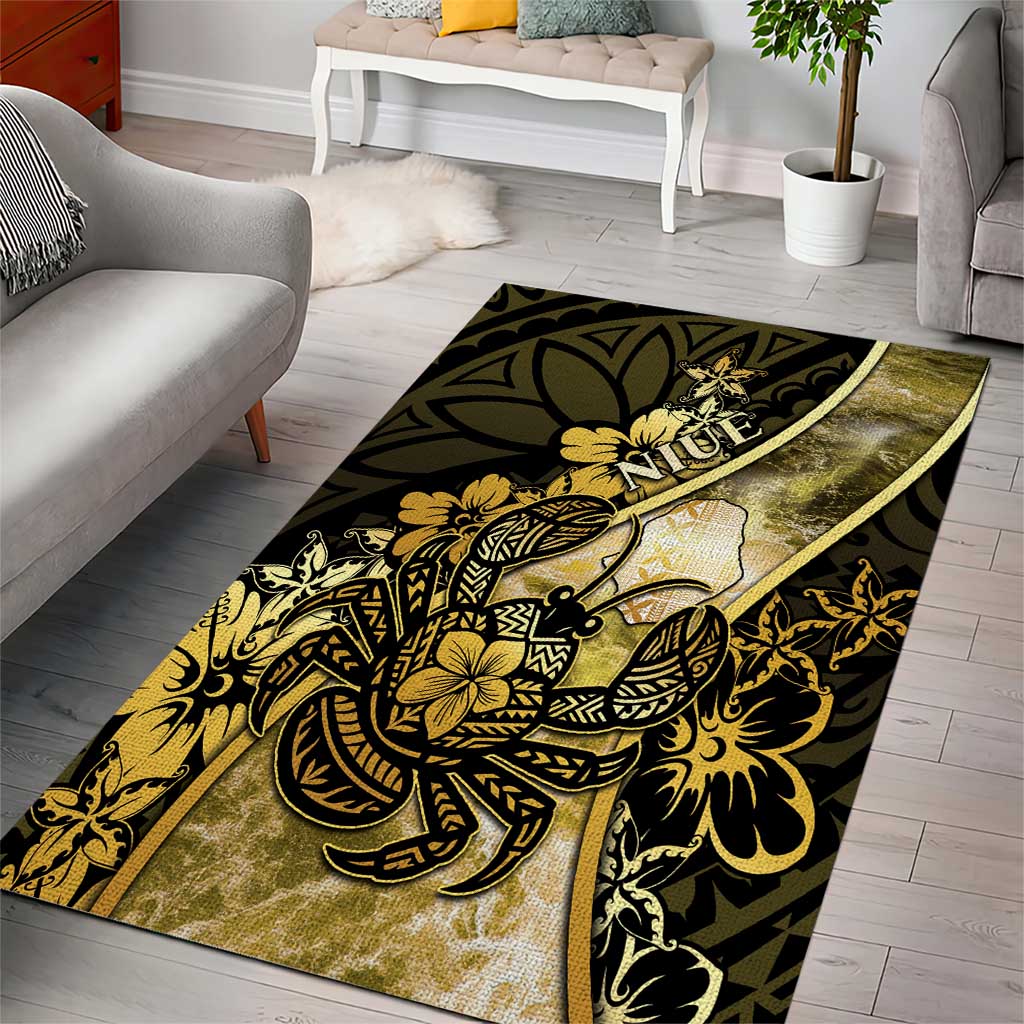 Niue Area Rug Niuean Crab Waves Style DT05 - Polynesian Pride