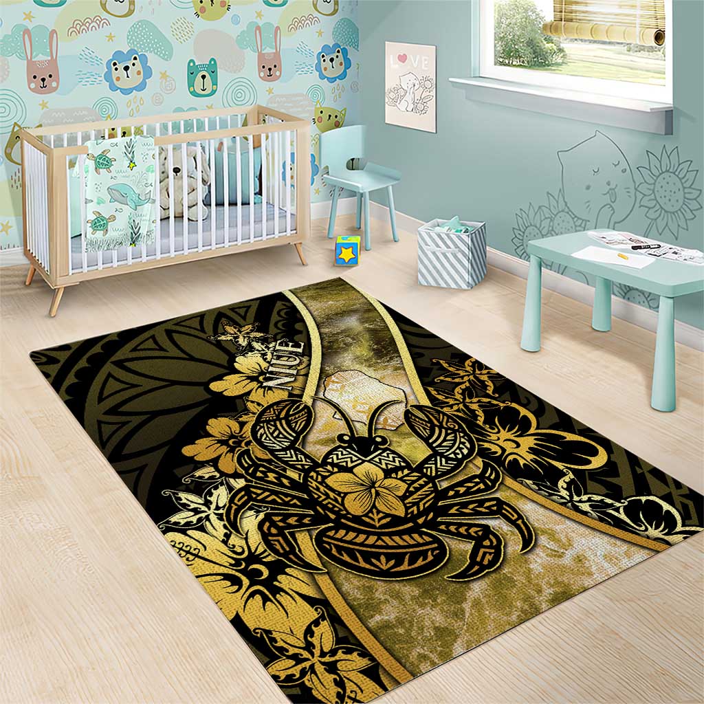 Niue Area Rug Niuean Crab Waves Style DT05 - Polynesian Pride