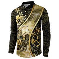 Personalised Niue Button Sweatshirt Niuean Crab Waves Style