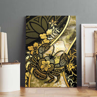 Niue Canvas Wall Art Niuean Crab Waves Style