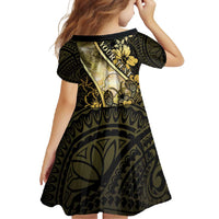 Personalised Niue Family Matching Long Sleeve Bodycon Dress and Hawaiian Shirt Niuean Crab Waves Style