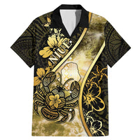 Personalised Niue Family Matching Mermaid Dress and Hawaiian Shirt Niuean Crab Waves Style