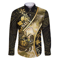 Personalised Niue Family Matching Mermaid Dress and Hawaiian Shirt Niuean Crab Waves Style