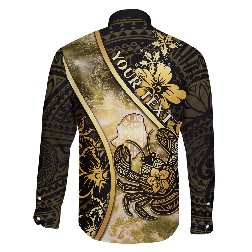 Personalised Niue Family Matching Puletasi and Hawaiian Shirt Niuean Crab Waves Style