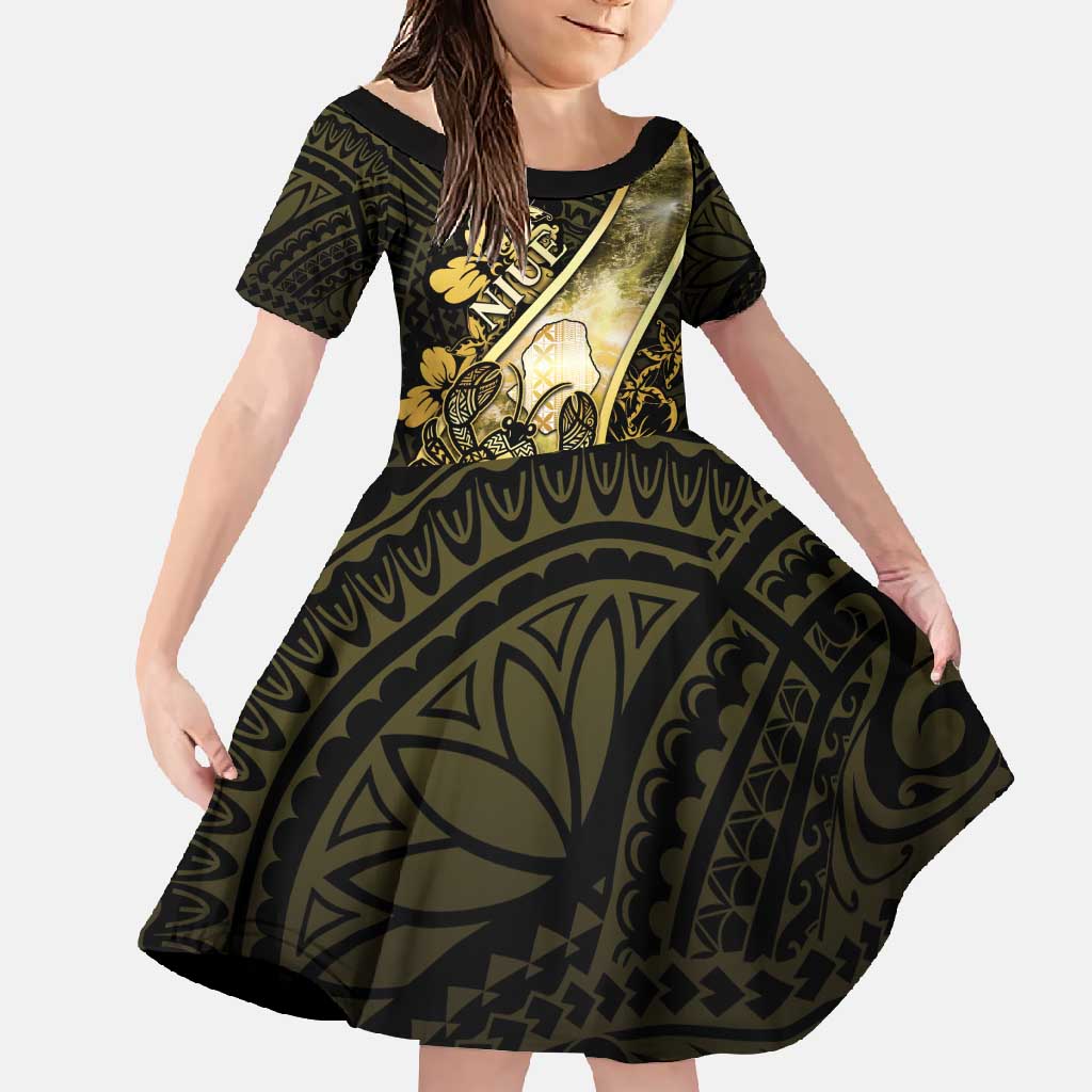 Personalised Niue Family Matching Tank Maxi Dress and Hawaiian Shirt Niuean Crab Waves Style