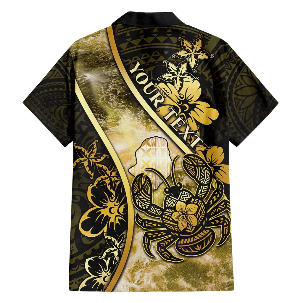 Personalised Niue Family Matching Tank Maxi Dress and Hawaiian Shirt Niuean Crab Waves Style