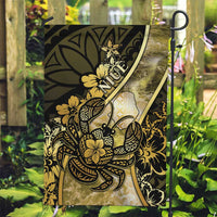 Niue Garden Flag Niuean Crab Waves Style