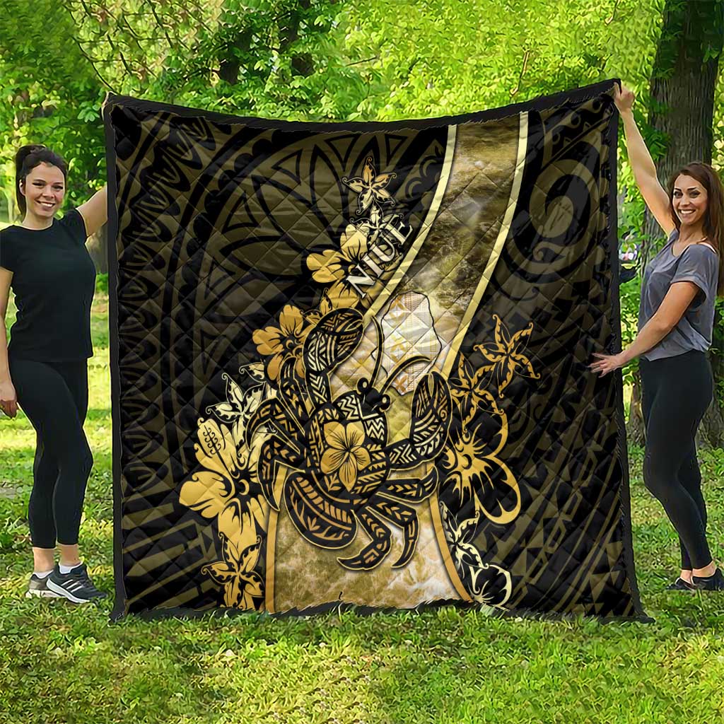 Niue Quilt Niuean Crab Waves Style