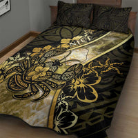Niue Quilt Bed Set Niuean Crab Waves Style