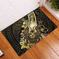 Niue Rubber Doormat Niuean Crab Waves Style