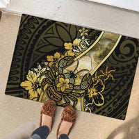 Niue Rubber Doormat Niuean Crab Waves Style