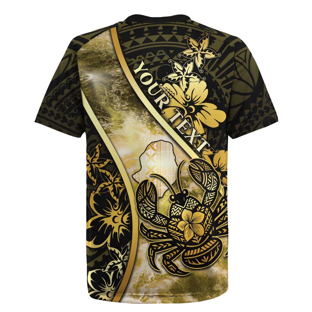 Personalised Niue Rugby Jersey Niuean Crab Waves Style DT05 - Polynesian Pride