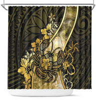 Niue Shower Curtain Niuean Crab Waves Style