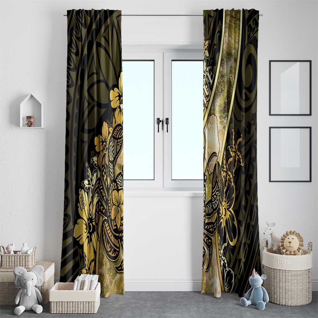 Niue Window Curtain Niuean Crab Waves Style DT05 - Polynesian Pride