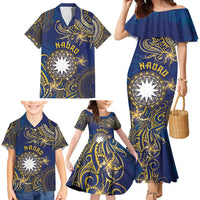 Personalised Nauru Family Matching Mermaid Dress and Hawaiian Shirt Hibiscus Polynesian Tribal Pattern DT05 - Polynesian Pride