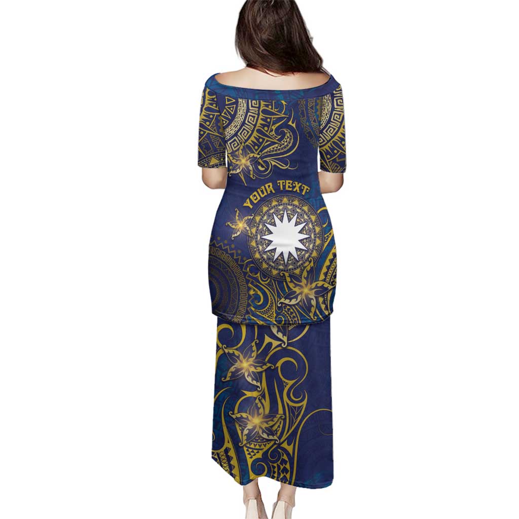 Personalised Nauru Family Matching Puletasi and Hawaiian Shirt Hibiscus Polynesian Tribal Pattern DT05 - Polynesian Pride