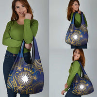 Nauru Grocery Bag Hibiscus Polynesian Tribal Pattern DT05 - Polynesian Pride