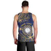 Personalised Nauru Men Tank Top Hibiscus Polynesian Tribal Pattern DT05 - Polynesian Pride