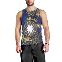 Personalised Nauru Men Tank Top Hibiscus Polynesian Tribal Pattern DT05 - Polynesian Pride