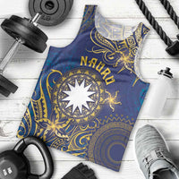 Personalised Nauru Men Tank Top Hibiscus Polynesian Tribal Pattern DT05 - Polynesian Pride