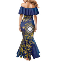Personalised Nauru Mermaid Dress Hibiscus Polynesian Tribal Pattern DT05 - Polynesian Pride