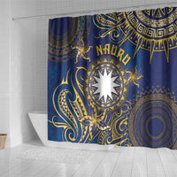 Nauru Shower Curtain Hibiscus Polynesian Tribal Pattern
