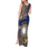 Personalised Nauru Tank Maxi Dress Hibiscus Polynesian Tribal Pattern DT05 - Polynesian Pride