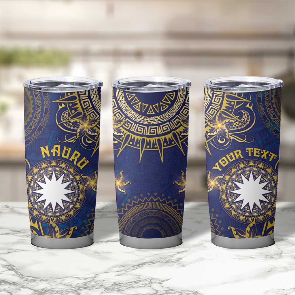 Personalised Nauru Tumbler Cup Hibiscus Polynesian Tribal Pattern DT05 - Polynesian Pride