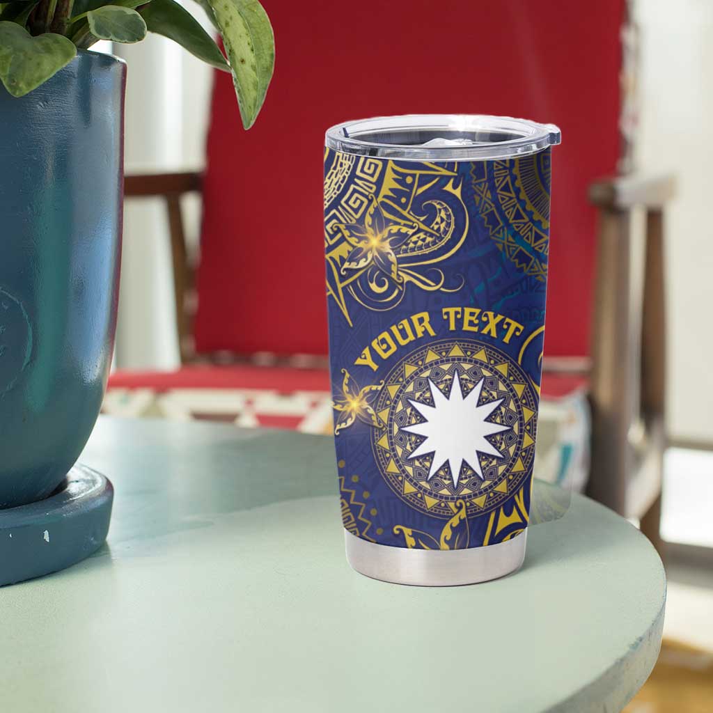 Personalised Nauru Tumbler Cup Hibiscus Polynesian Tribal Pattern DT05 - Polynesian Pride