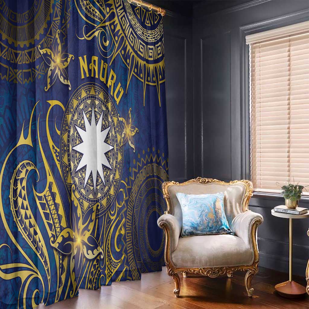 Nauru Window Curtain Hibiscus Polynesian Tribal Pattern DT05 - Polynesian Pride