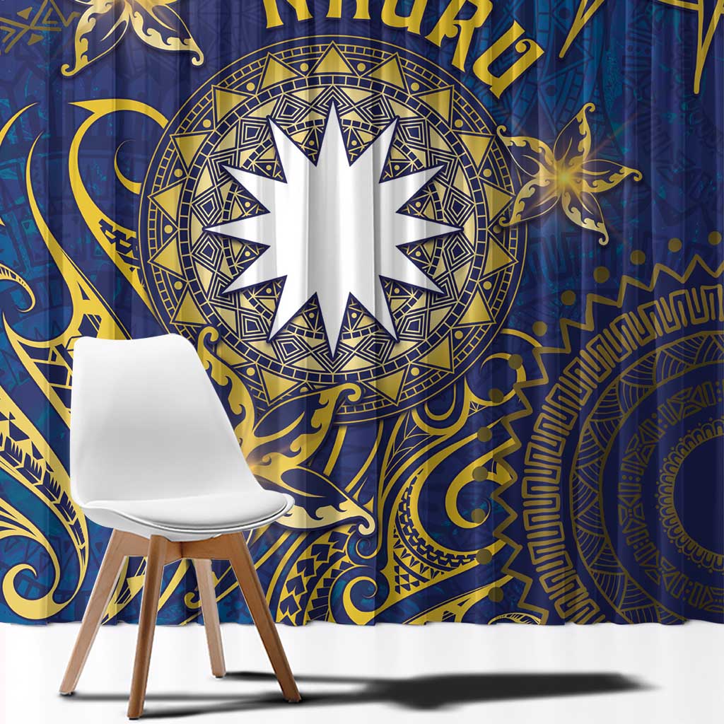 Nauru Window Curtain Hibiscus Polynesian Tribal Pattern DT05 - Polynesian Pride