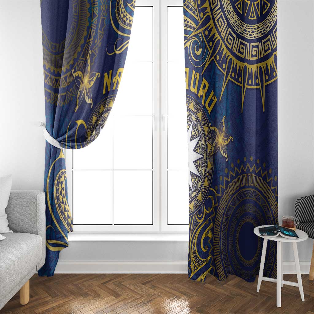 Nauru Window Curtain Hibiscus Polynesian Tribal Pattern DT05 - Polynesian Pride
