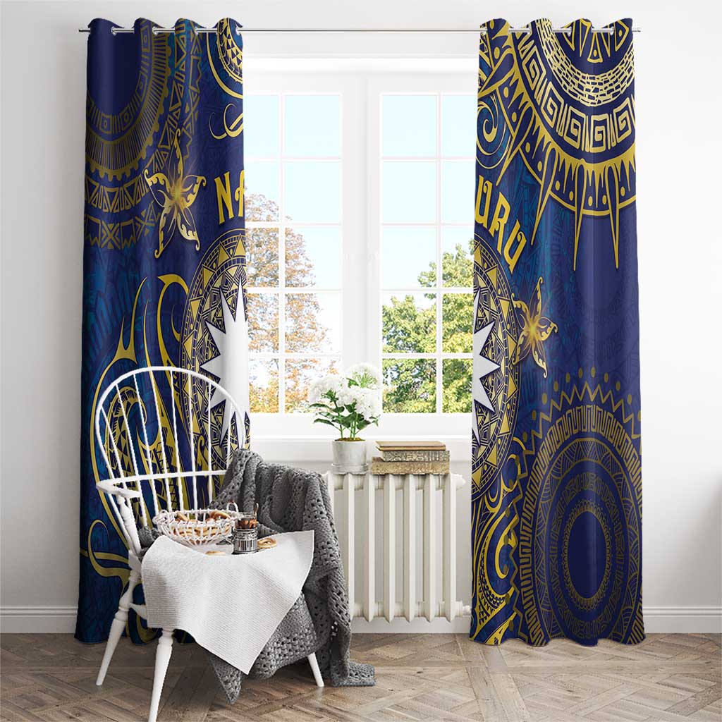 Nauru Window Curtain Hibiscus Polynesian Tribal Pattern DT05 - Polynesian Pride