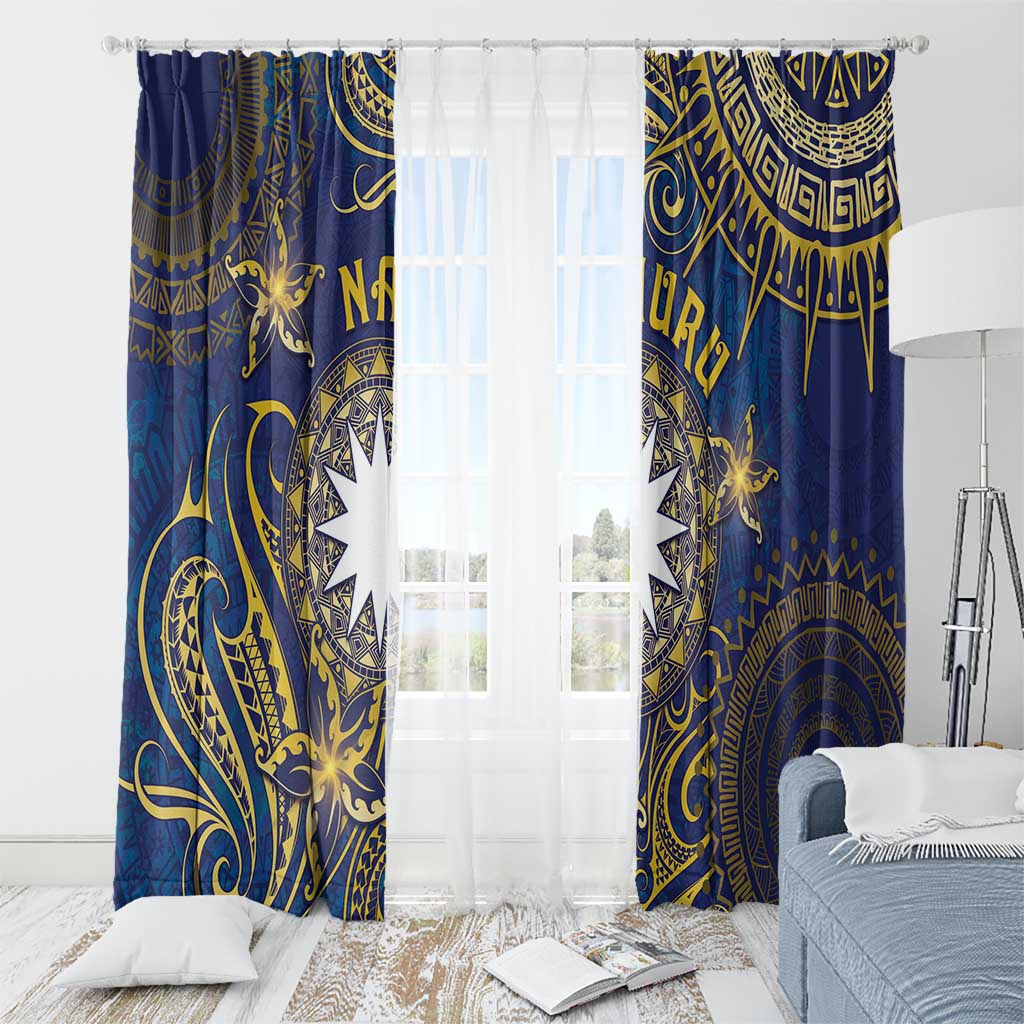 Nauru Window Curtain Hibiscus Polynesian Tribal Pattern DT05 - Polynesian Pride