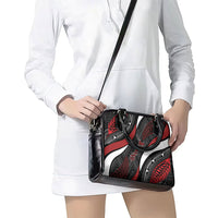 Aotearoa New Zealand Native Birds Map Shoulder Handbag Silver Fern Tribal Pattern DT05 - Polynesian Pride