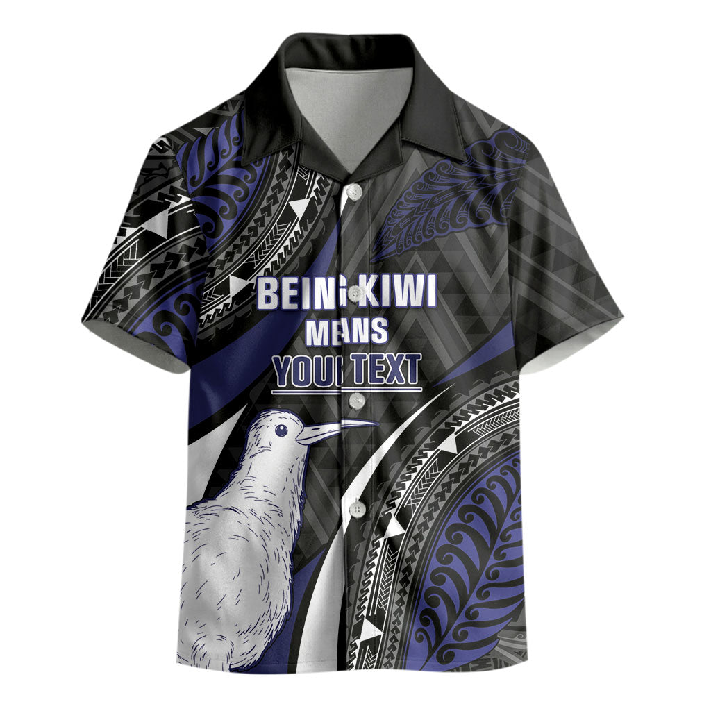 Personalised New Zealand Kiwi Kid Hawaiian Shirt Silver Fern Tribal Pattern DT05 - Polynesian Pride