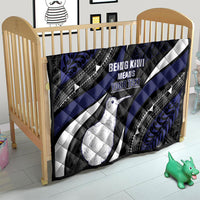 Personalised New Zealand Kiwi Quilt Silver Fern Tribal Pattern DT05 - Polynesian Pride