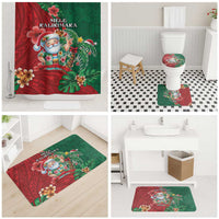 Hawaii Christmas Bathroom Set Mele Kalikimaka Funny Hawaiian Santa - Polynesian Pride