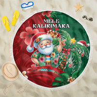 Hawaii Christmas Beach Blanket Mele Kalikimaka Funny Hawaiian Santa - Polynesian Pride