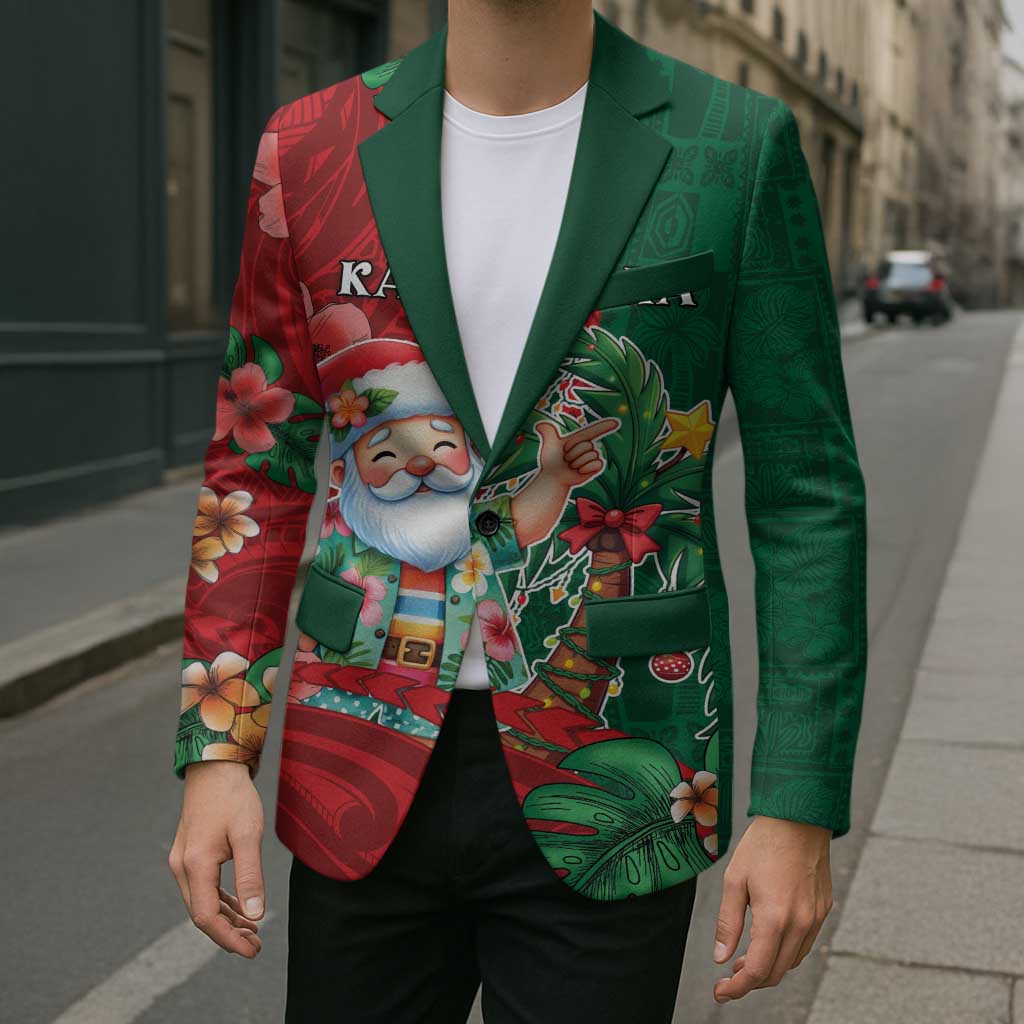 Hawaii Christmas Blazer Mele Kalikimaka Funny Hawaiian Santa - Polynesian Pride