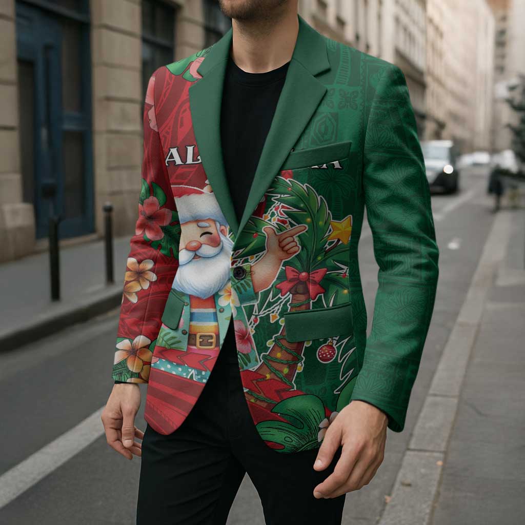 Hawaii Christmas Blazer Mele Kalikimaka Funny Hawaiian Santa - Polynesian Pride