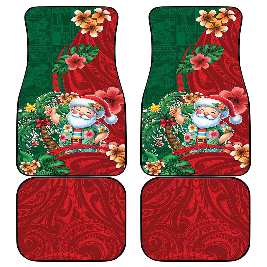 Hawaii Christmas Car Mats Mele Kalikimaka Funny Hawaiian Santa - Polynesian Pride