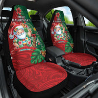Hawaii Christmas Car Seat Cover Mele Kalikimaka Funny Hawaiian Santa - Polynesian Pride