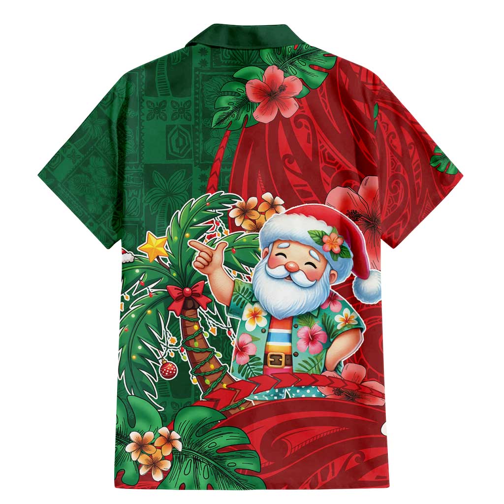 Hawaii Christmas Family Matching Mermaid Dress and Hawaiian Shirt Mele Kalikimaka Funny Hawaiian Santa - Polynesian Pride