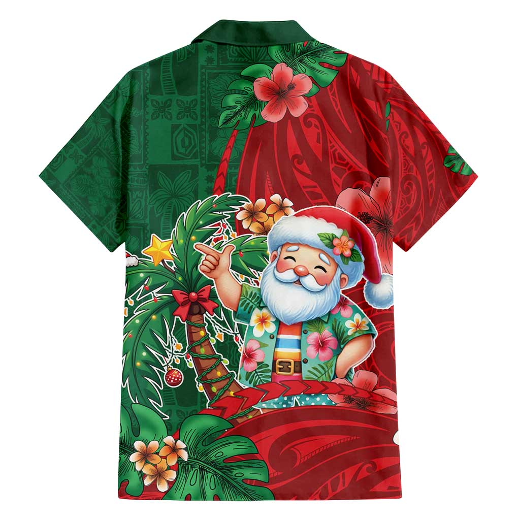 Hawaii Christmas Family Matching Tank Maxi Dress and Hawaiian Shirt Mele Kalikimaka Funny Hawaiian Santa - Polynesian Pride