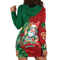 Hawaii Christmas Hoodie Dress Mele Kalikimaka Funny Hawaiian Santa - Polynesian Pride